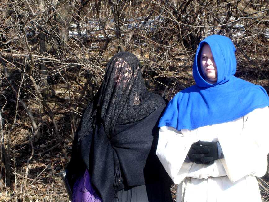 The Widow Aldina Zephyr and Fr. Alister Llewelyn